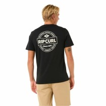 Herren Kurzarm-T-Shirt Rip Curl Staple Schwarz