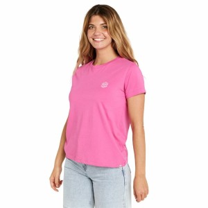 Damen Kurzarm-T-Shirt Rip Curl Re-Entry Crew Tee Rosa Pink