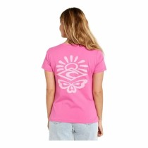 Damen Kurzarm-T-Shirt Rip Curl Re-Entry Crew Tee Rosa Pink