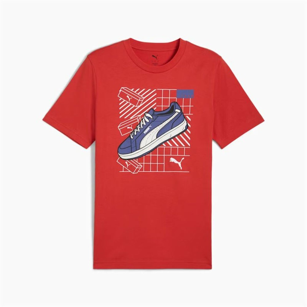 Herren Kurzarm-T-Shirt Puma Graphics Rot
