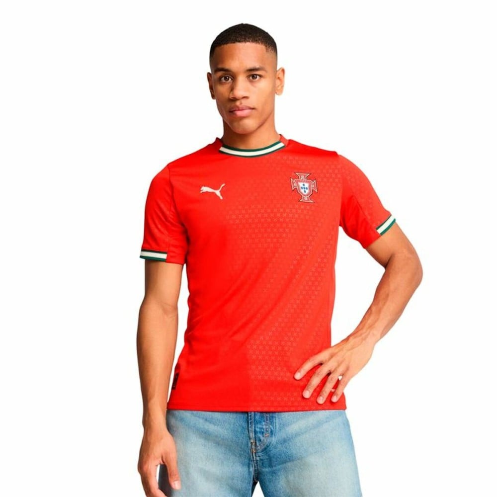 Men's Short-sleeved Football Shirt Puma Portugal Home Repl Red