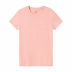 Damen Kurzarm-T-Shirt Puma Essentials Script Rosa
