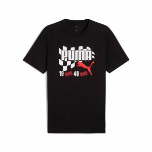 Herren Kurzarm-T-Shirt Puma Graphics Moto Flag Schwarz