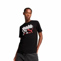 Herren Kurzarm-T-Shirt Puma Graphics Moto Flag Schwarz