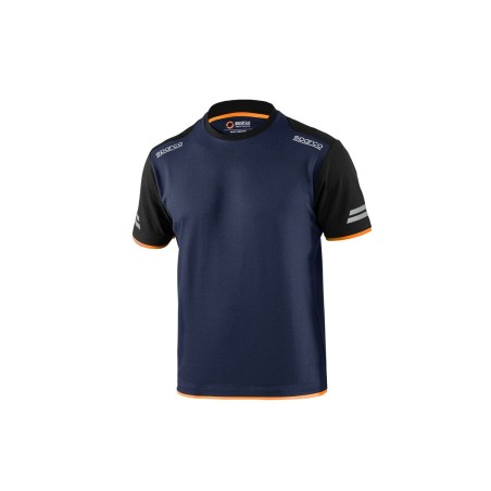 T-shirt à manches courtes homme Sparco TW Bleu Orange Bleu foncé