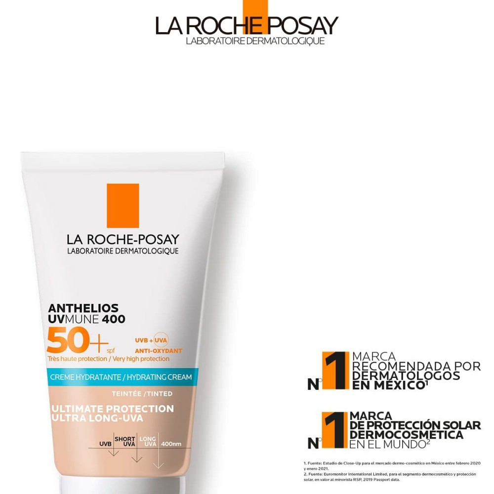 Sun Protection with Colour La Roche Posay Anthelios Uvmune 50 ml White Spf 50 Cream Hydrating Cream with Colour