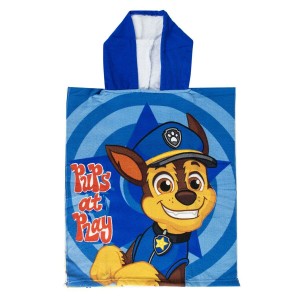 Serviette poncho avec capuche The Paw Patrol Bleu 50 x 115 cm