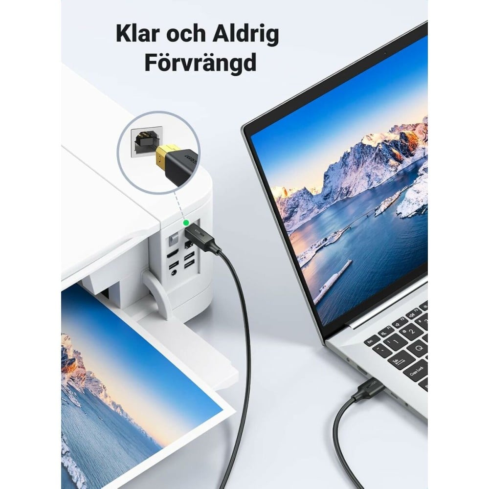 USB 2.0 A zu USB-B-Kabel Ugreen 10351 Schwarz 3 m