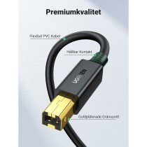 USB 2.0 A zu USB-B-Kabel Ugreen 10351 Schwarz 3 m
