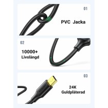 USB 2.0 A to Mini USB B Cable Ugreen 10386 Black 3 m