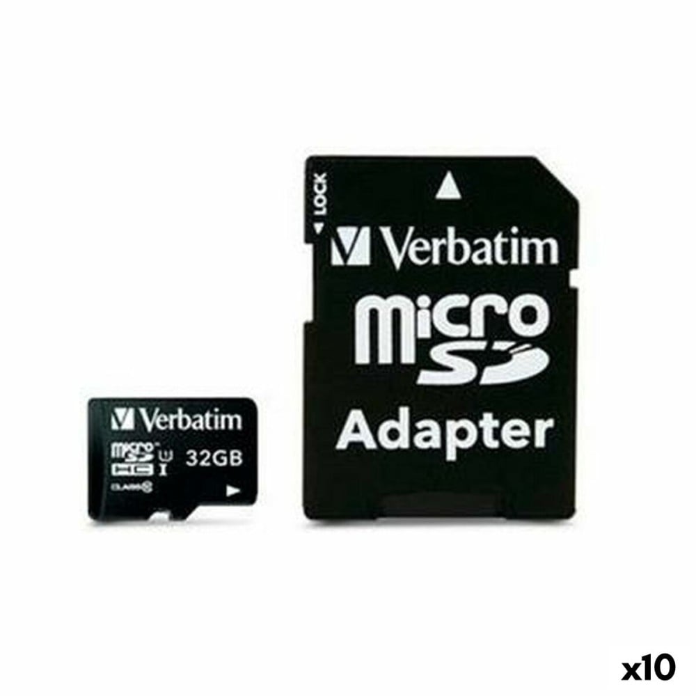 Carte Mémoire SDHC Verbatim 32 GB (10 Unités)