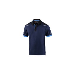 Herren Kurzarm-Poloshirt Sparco TW Blau Dunkelblau