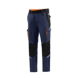 Lange Sporthose Sparco Tech TW Dunkelblau Orange