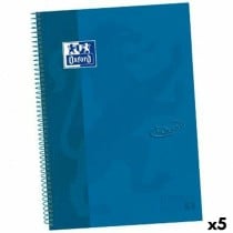 Ringbuch der Ringe Oxford TOUCH EUROPEANBOOK Blau A4+ 80 Blatt (5 Stück)