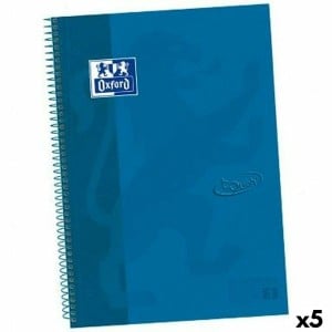 Ringbuch der Ringe Oxford TOUCH EUROPEANBOOK Blau A4+ 80 Blatt (5 Stück)