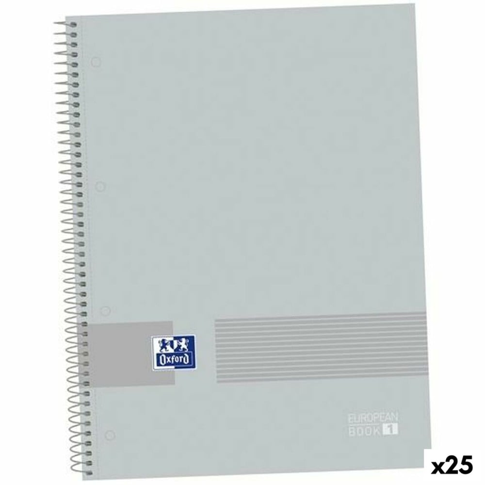 Notizbuch-Set Oxford &YOU EUROPEANBOOK Grau A4+ 80 Blatt 5 Stücke (25 Stück)