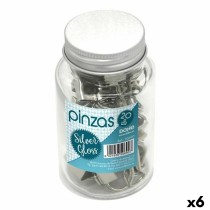Klammern DOHE SILVER GLOSS Silberfarben Metall 19 mm 20 Stücke (6 Stück)