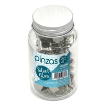 Klammern DOHE SILVER GLOSS Silberfarben Metall 19 mm 20 Stücke (6 Stück)