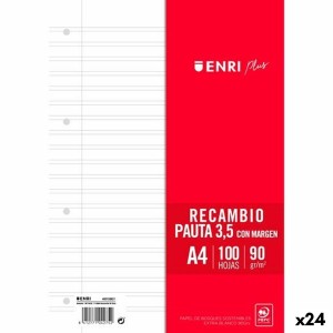 Ersatz-Klingen ENRI Weiß A4 100 Blatt (24 Stück)