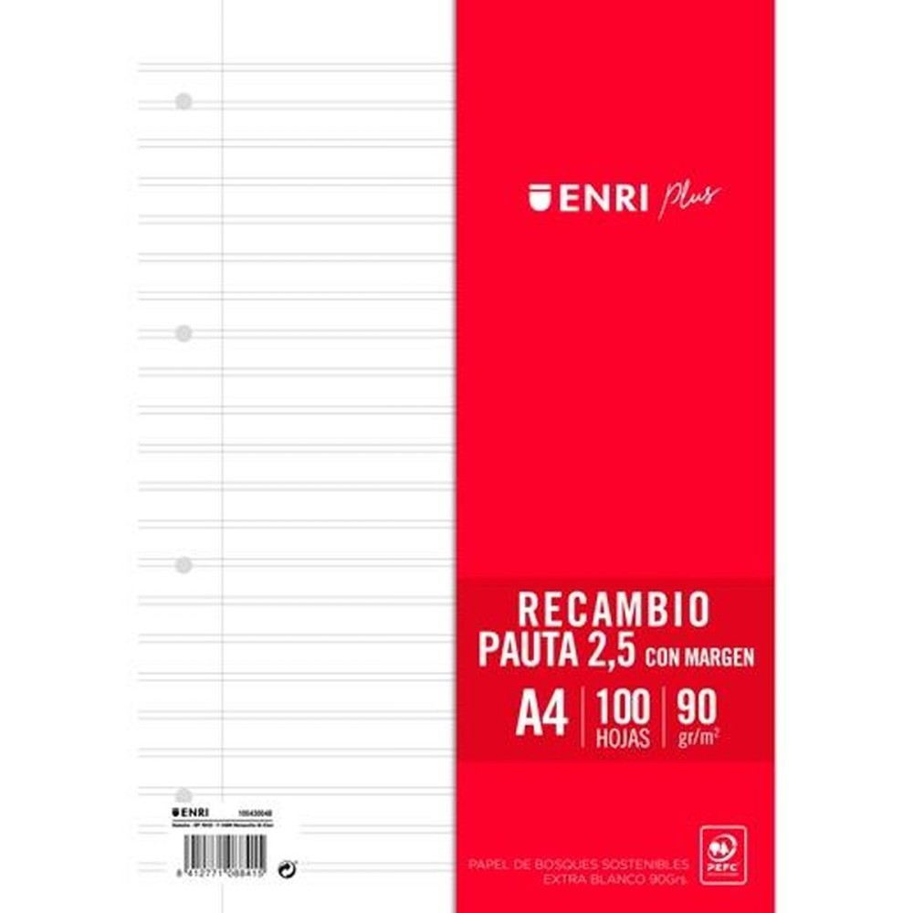 Ersatz-Klingen ENRI Weiß A4 100 Blatt (24 Stück)