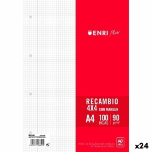 Ersatz-Klingen ENRI Weiß A4 100 Blatt (24 Stück)