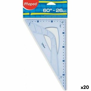 Maurerwinkel Maped GEOMETRIC 60º Durchsichtig 26 cm (20 Stück)