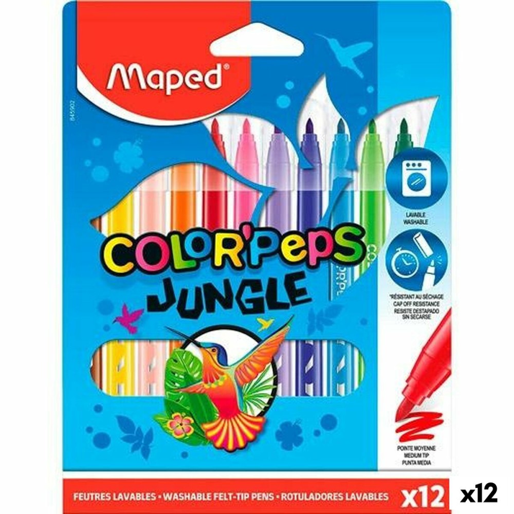 Marker-Set Maped COLOR´PEPS JUNGLE Bunt 12 Stücke (12 Stück)