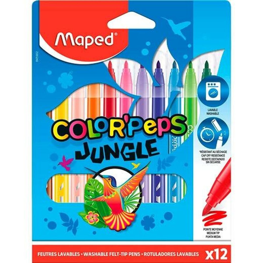 Marker-Set Maped COLOR´PEPS JUNGLE Bunt 12 Stücke (12 Stück)