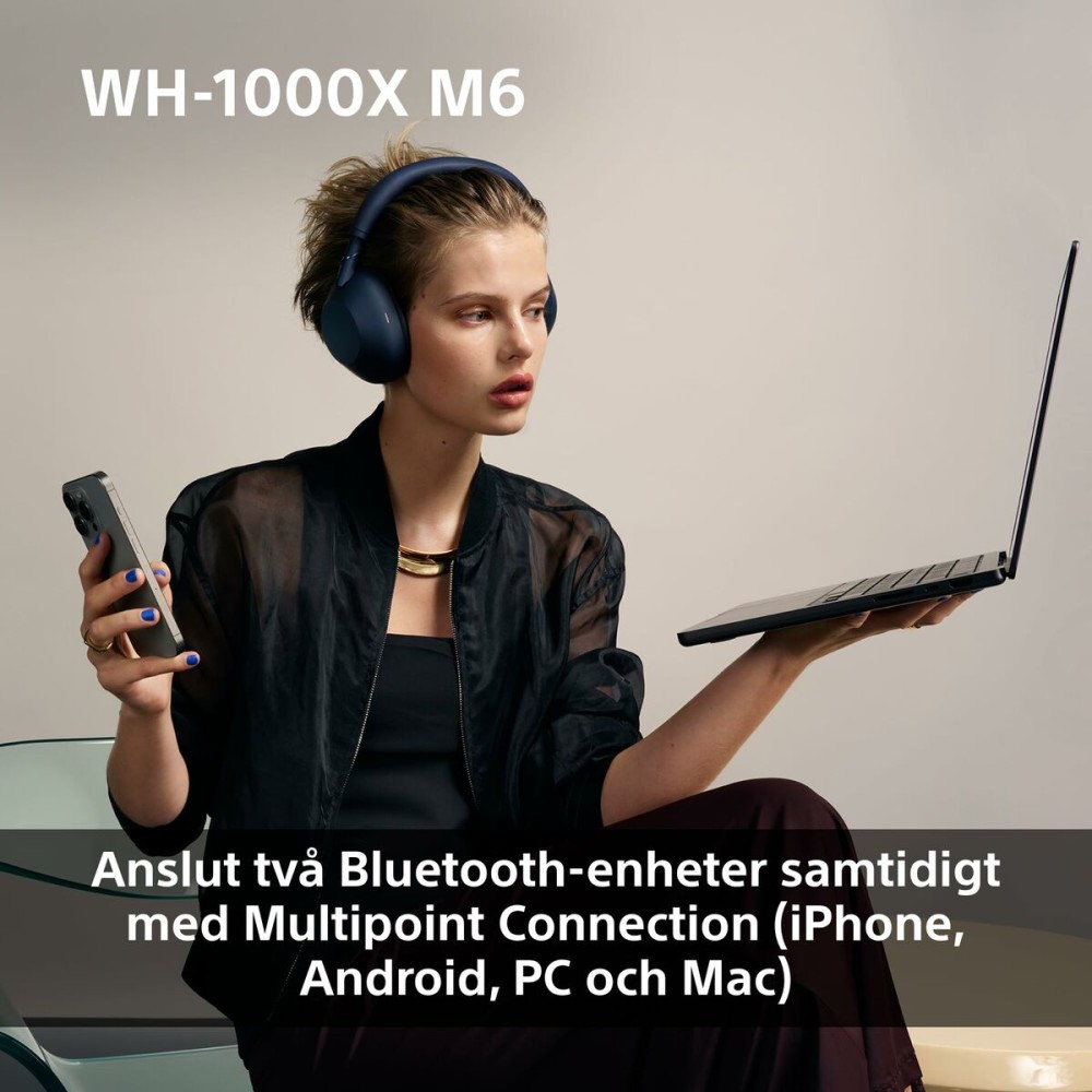 Bluetooth Headphones Sony WH1000XM6S.CE7 Black Grey