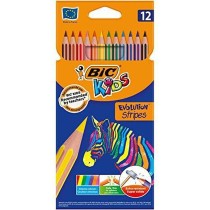 Buntstifte Bic KIDS EVOLUTION STRIPES Bunt 12 Stücke (12 Stück)