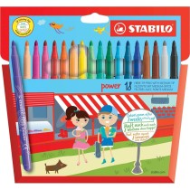 Ensemble de Marqueurs Stabilo POWER Multicouleur 18 Pièces (6 Unités)