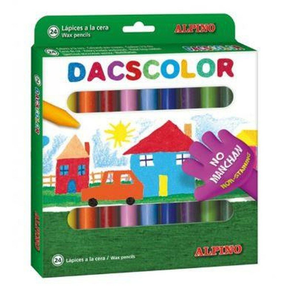 Crayons gras de couleur Alpino Dacscolor Multicouleur (24 Unités)