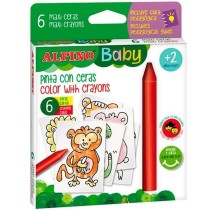 Crayons gras de couleur Alpino Baby Jungle Multicouleur (12 Unités)