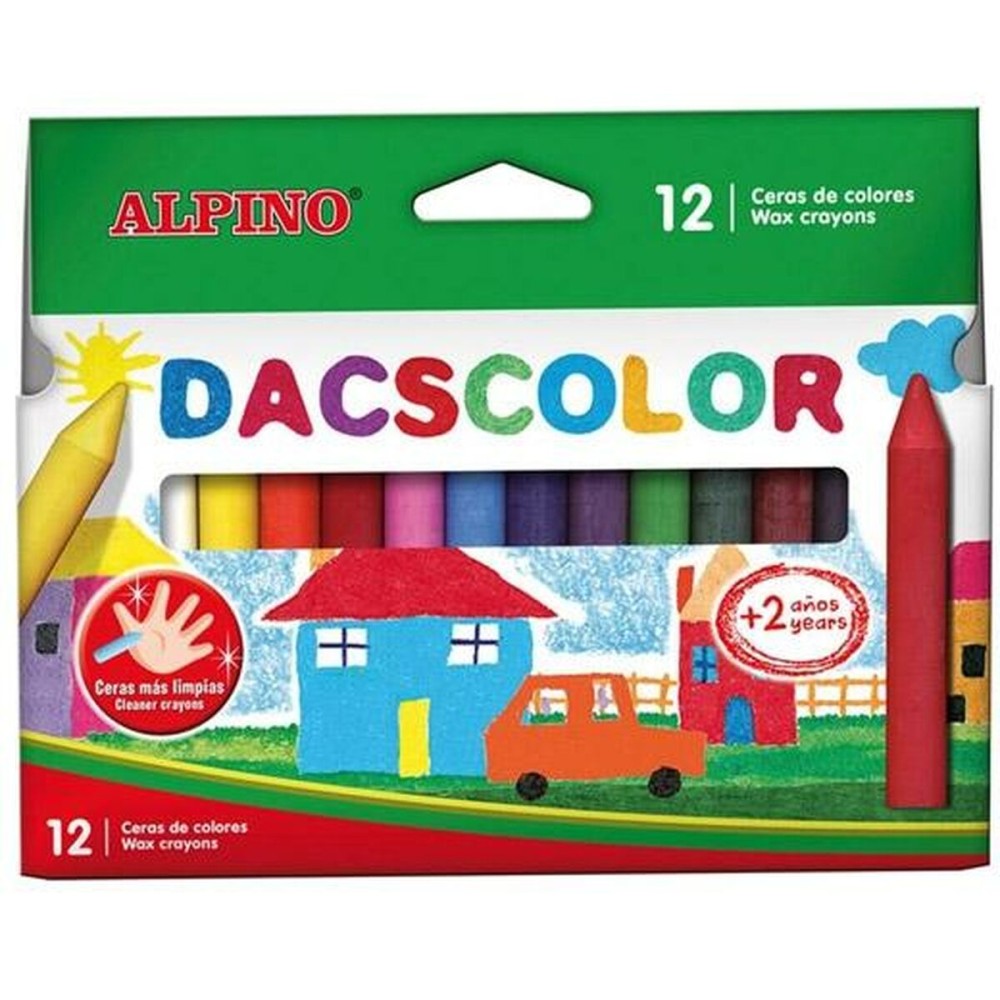 Crayons gras de couleur Alpino Dacscolor Multicouleur 12 Pièces (60 Unités)