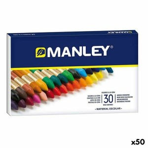 Crayons gras de couleur Manley Multicouleur 30 Pièces (50 Unités)