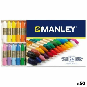 Crayons gras de couleur Manley Multicouleur (50 Unités)