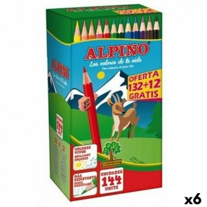 Buntstifte Alpino KIDS EVOLUTION STRIPES Bunt 144 Stücke (6 Stück)