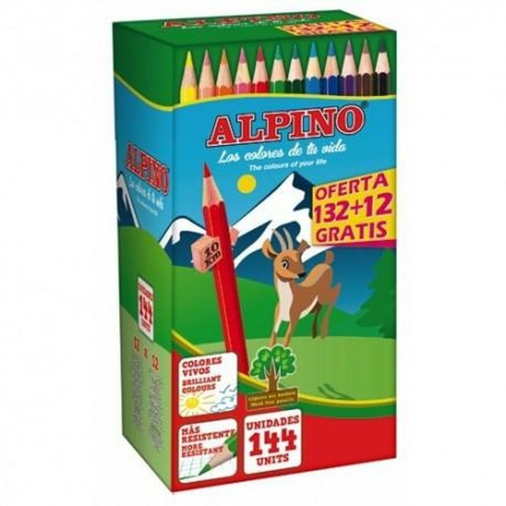 Buntstifte Alpino KIDS EVOLUTION STRIPES Bunt 144 Stücke (6 Stück)