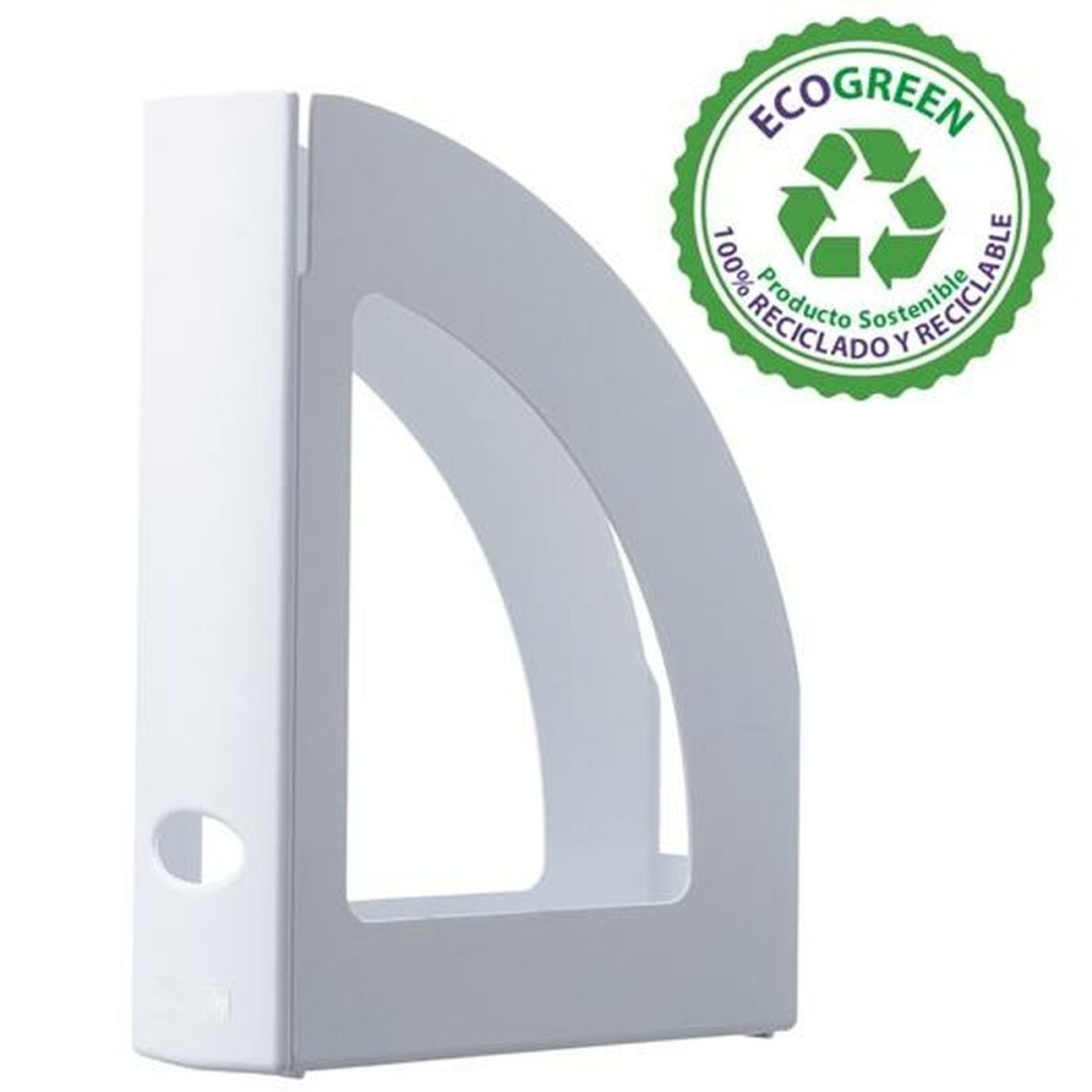 Magazine rack Archivo 2000 Ecogreen White A4 polystyrene 25 x 8 x 32 cm (6 Units)