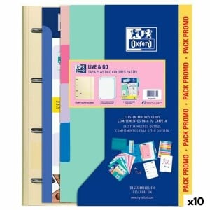 Ringbuch Oxford EUROPEANBINDER LIVE & GO PASTEL Bunt A4 (10 Stück)