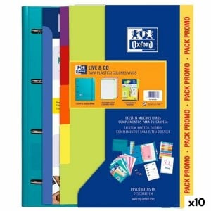 Ringbuch Oxford EUROPEANBINDER LIVE & GO Bunt A4 (10 Stück)