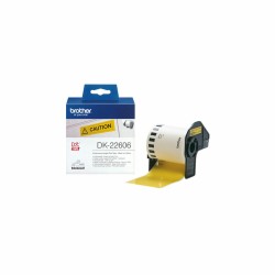 Laminated Tape for Labelling Machines Brother DK-22606 Black/Yellow 62 mm x 15,24 m