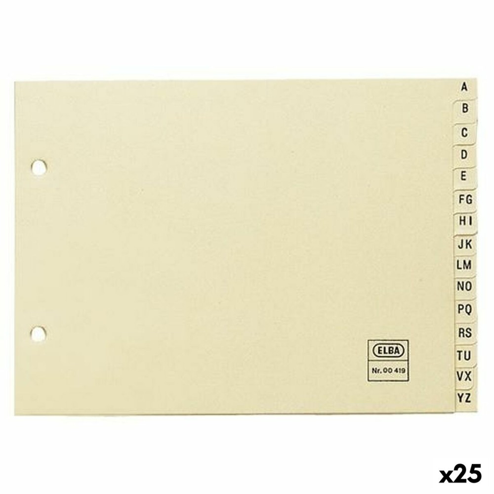 Séparateurs Elba A-Z Beige A5 Alphabétique (25 Unités)