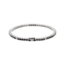 Damenarmreif Albert M. WSOX00567.RD.BLKW19 Silberfarben Schwarz