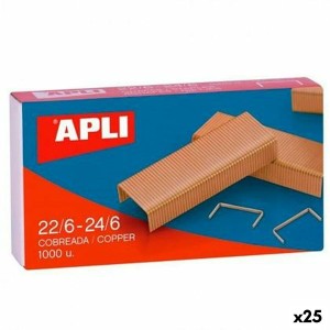 Heftklammern Apli 22/6-24/6 6 mm 10 Stücke (25 Stück)