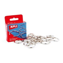 Ringe Apli Silberfarben Ø 20 mm Einband (20 Stück)