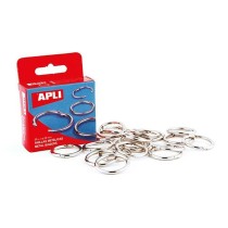 Ringe Apli Silberfarben Ø 25 mm Einband (20 Stück)