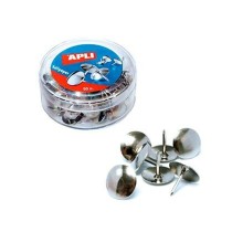 Pinwandnadeln Apli Silberfarben Nickel (16 Stück)