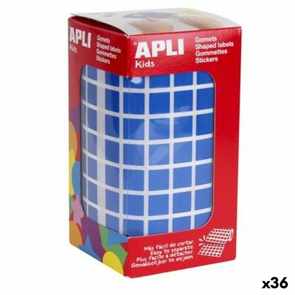 Aufkleber Apli Gomets Blau karriert (36 Stück)