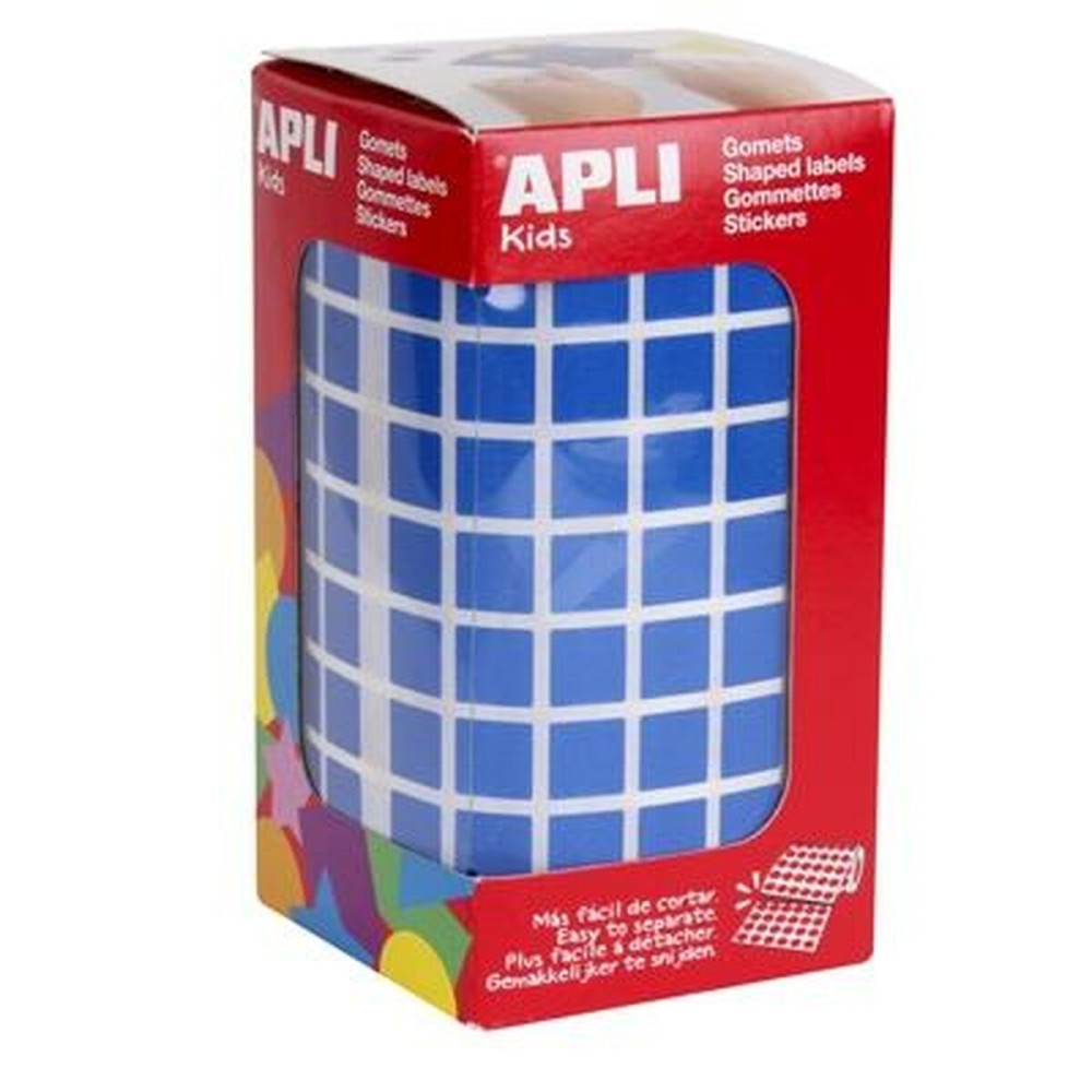 Aufkleber Apli Gomets Blau karriert (36 Stück)